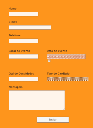 Formulário De Orçamento De Evento Em Buffet Form Template