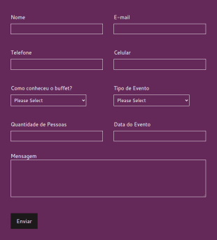 Formulário De Orçamento Para Eventos