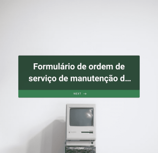 Formulário De Ordem De Serviço De Manutenção De Computador é Infinita Form Template
