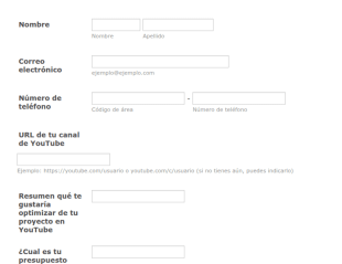 Formulario De Orden De Servicio De Mercadeo