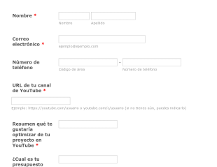 Formulario De Orden De Servicio De Mercadeo