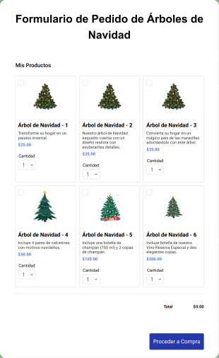 Formulario De Pedido De Árboles De Navidad Form Template