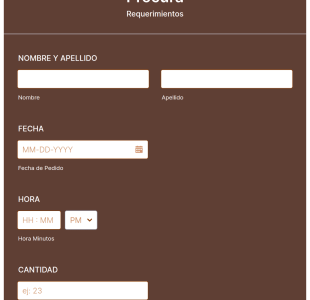 Formulario De Pedido De Producto Y/o Materiales