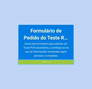 Formulário De Pedido Do Teste RT PCR Da COVID 19 Form Template