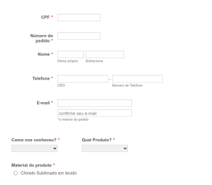 Formulário De Pedido Eu Q Fiz Brindes