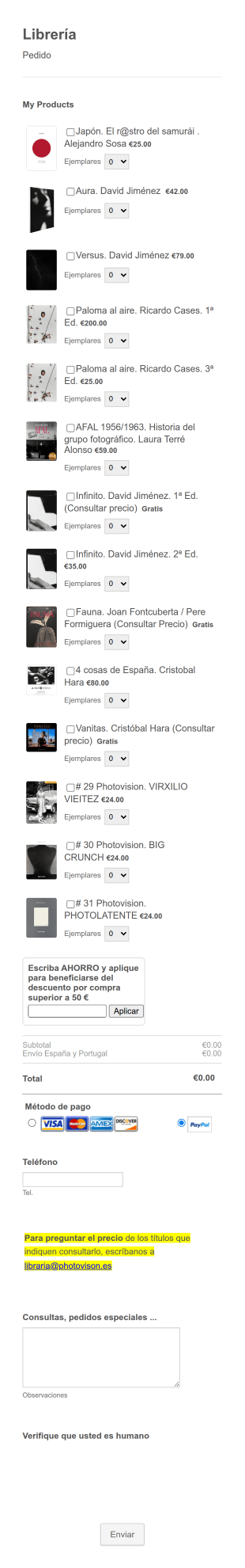 Formulario De Pedido Librería