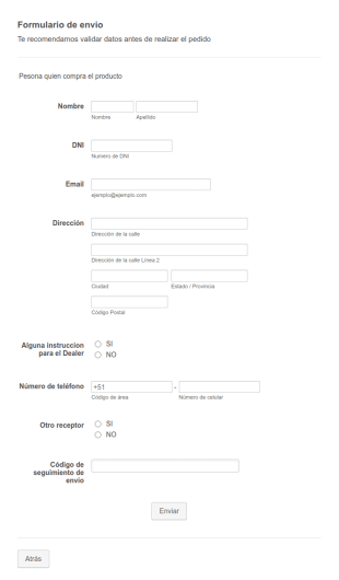 Formulario De Pedido Srd