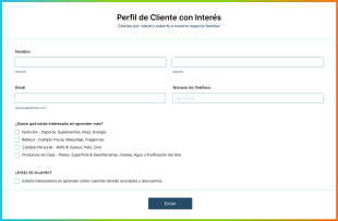 Formulario De Perfil De Cliente Con Interés Form Template