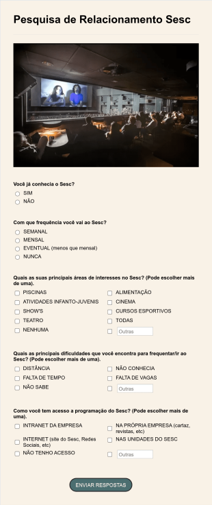 Formulário De Pesquisa De Relacionamento