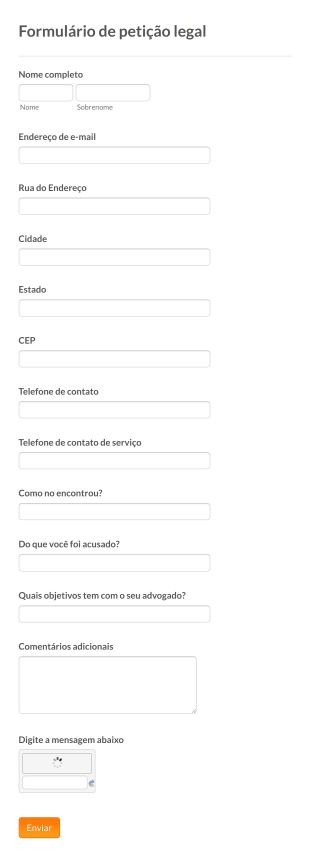 Formulário De Petição Legal Form Template