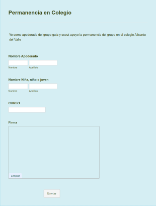 Formulario De Petición De Permanencia