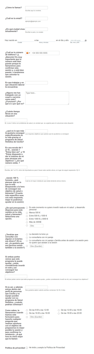 Formulario De Postulación Programa Transformación Esencial
