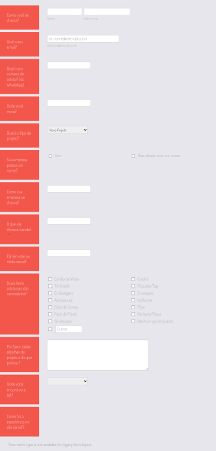 Formulário De Pré Briefing