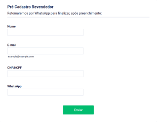 Formulário De Pré Cadastro Para Potenciais Prestadores De Serviço