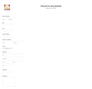 Formulário De Projeto Form Template