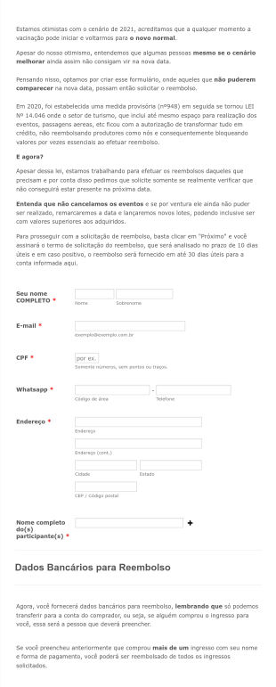 Formulário De Reembolso