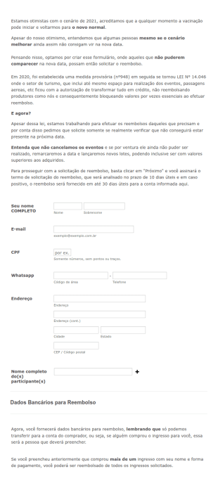 Formulário De Reembolso