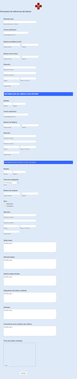 Formulario De Referencia Del Doctor