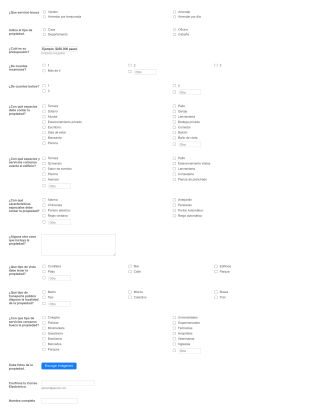 Formulario De Registro De Busqueda De Propiedades Form Template
