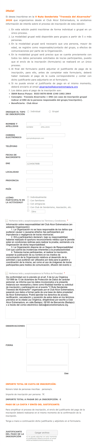 Formulario De Registro De Evento Con Método De Pago Form Template