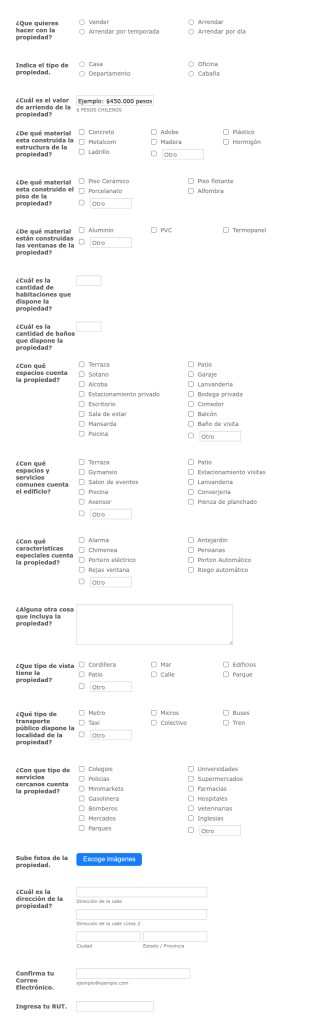 Formulario De Registro De Propiedades