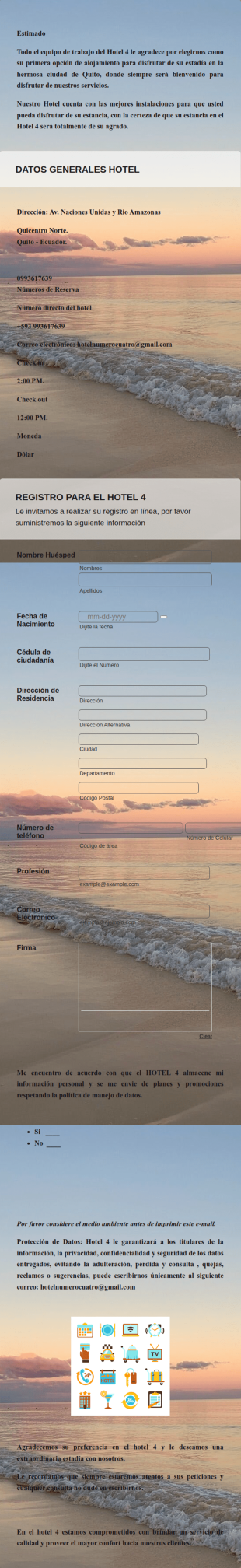 Formulario De Registro Hotel 4