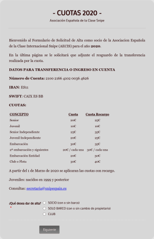 Formulario De Registro Pagos De Cuotas Club Marítimo Form Template