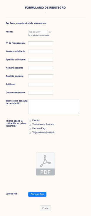 Formulario De Reintegro