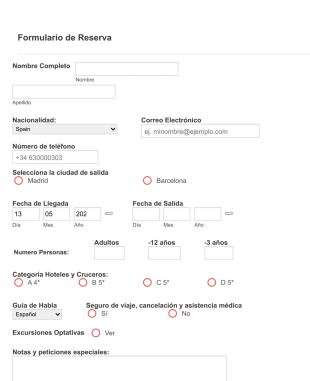 Formulario De Reserva Bcn/mad