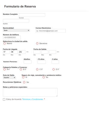 Formulario De Reserva Bcn/mad