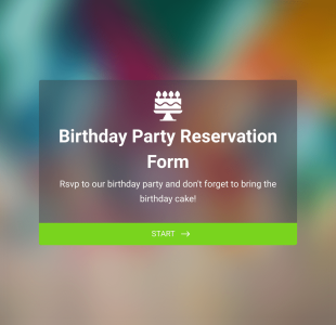 Formulario De Reserva De Cumpleaños Form Template