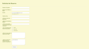 Formulario De Reserva De Habitación De Hotel Form Template