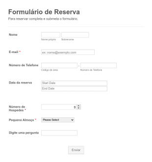 Formulário De Reserva De Imóvel