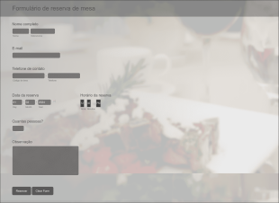 Formulário De Reserva De Mesa Form Template