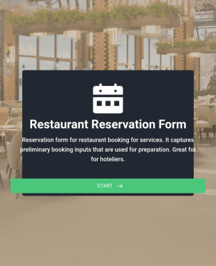 Formulario De Reserva De Restaurante