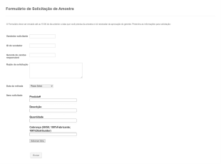 Formulário De Solicitação De Amostra