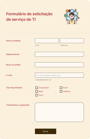Formulário De Solicitação De Serviço De TI