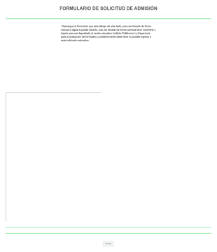 Formulario De Solicitud De Admisión