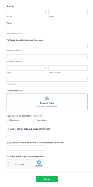 Formulario De Solicitud De Contratista