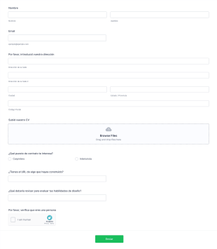 Formulario De Solicitud De Contratista Form Template