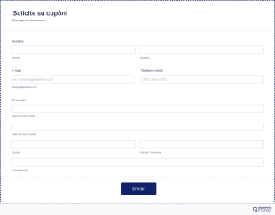Formulario De Solicitud De Cupones Form Template