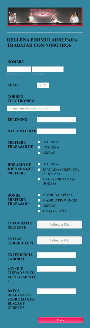 Formulario De Solicitud De Empleo