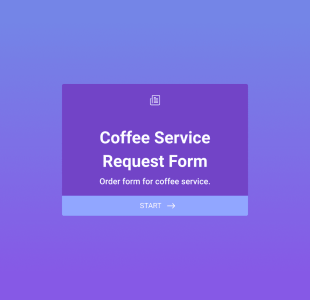 Formulario De Solicitud De Servicio De Café Form Template