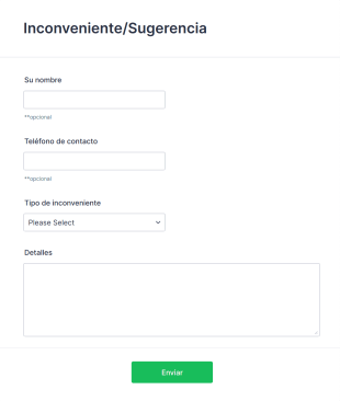 Formulario De Sugerencias Sobre Inconvenientes Form Template