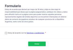 Formulario De Terminos Y Condiciones
