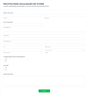 Formulário De Vendas