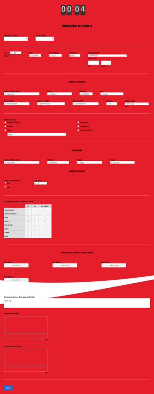 Formulário De Vistoria Check In/Check Out Form Template