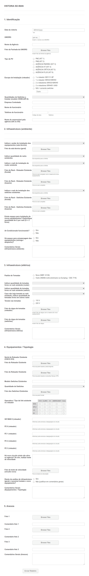 Formulário De Vistoria