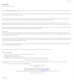 Formulario De Beca Conmemorativa Form Template