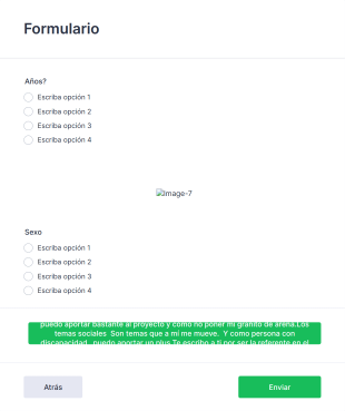Formulario Encuesta De Opinión